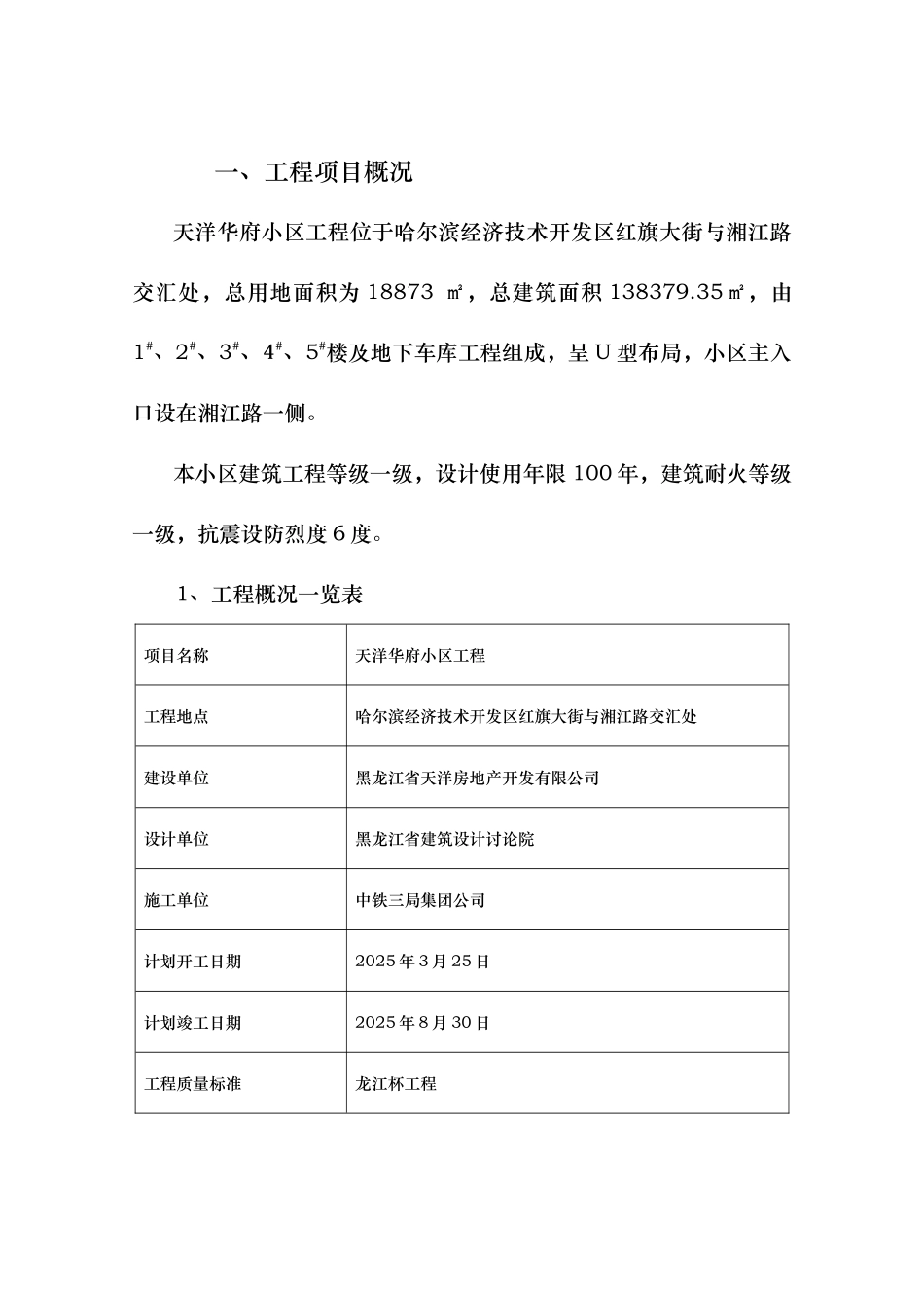 某小区工程监理规划_第1页