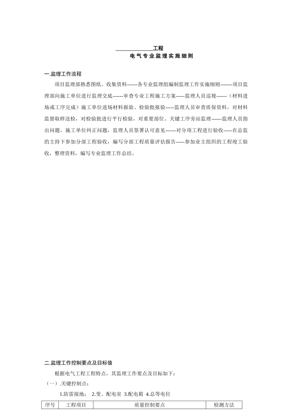 某工程电气专业监理实施细则_第1页