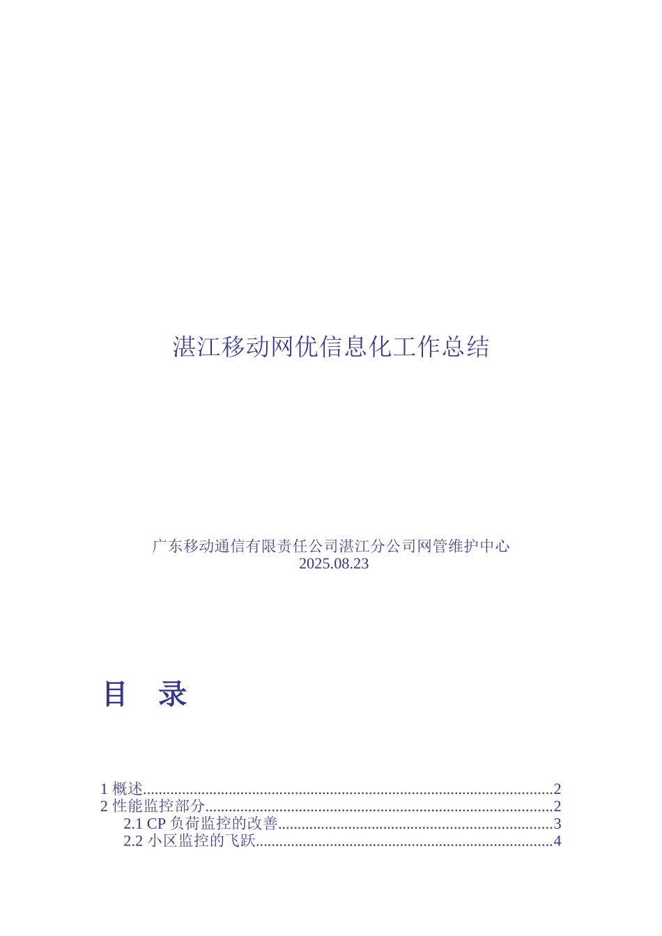 某移动网优信息化工作总结全解_第1页