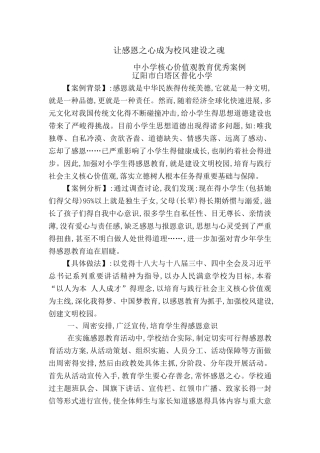 核心价值观案例