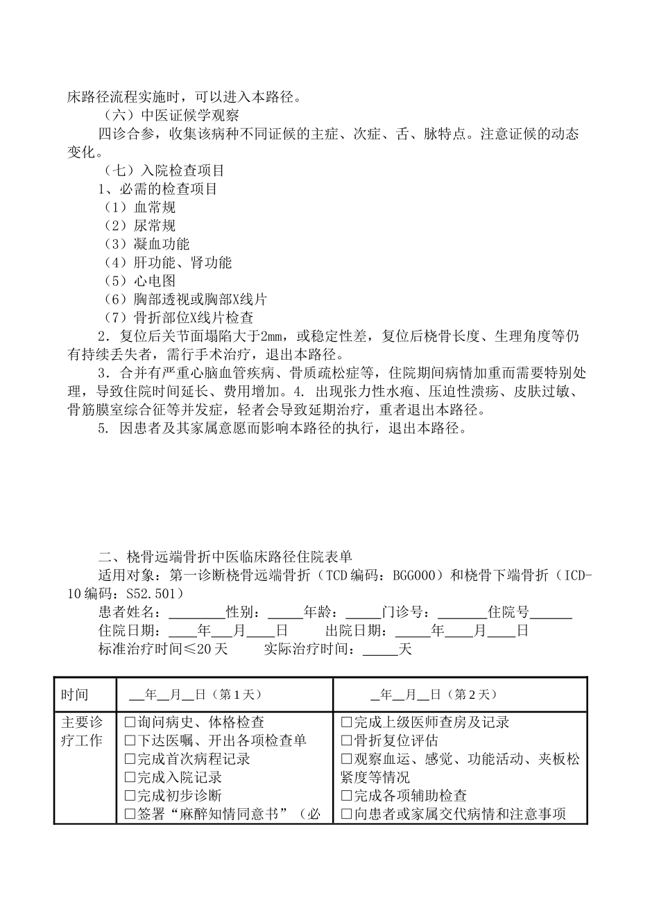 桡骨远端骨折中医临床路径_第2页