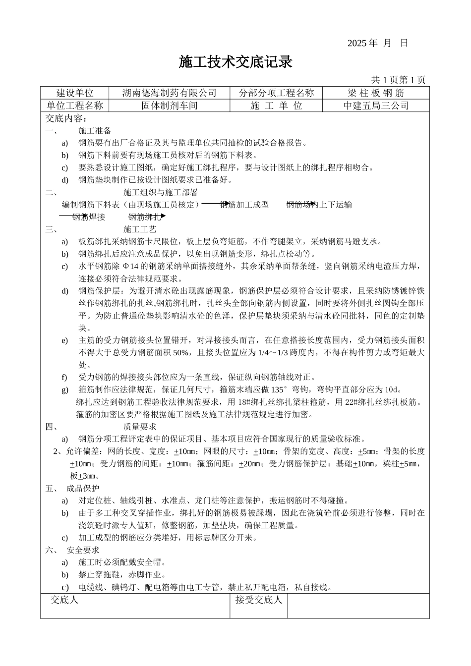 梁柱板钢筋施工技术交底_第2页