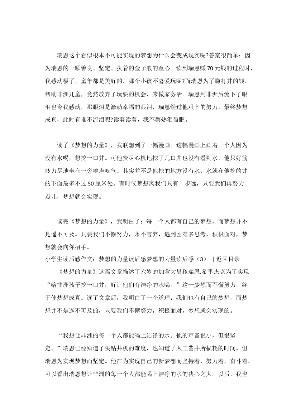 梦想的力量读后感_第3页