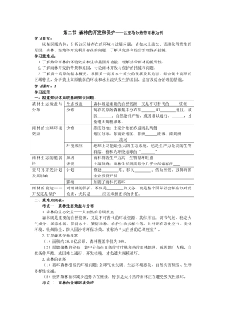 森林的开发和保护——以亚马孙热带雨林为例