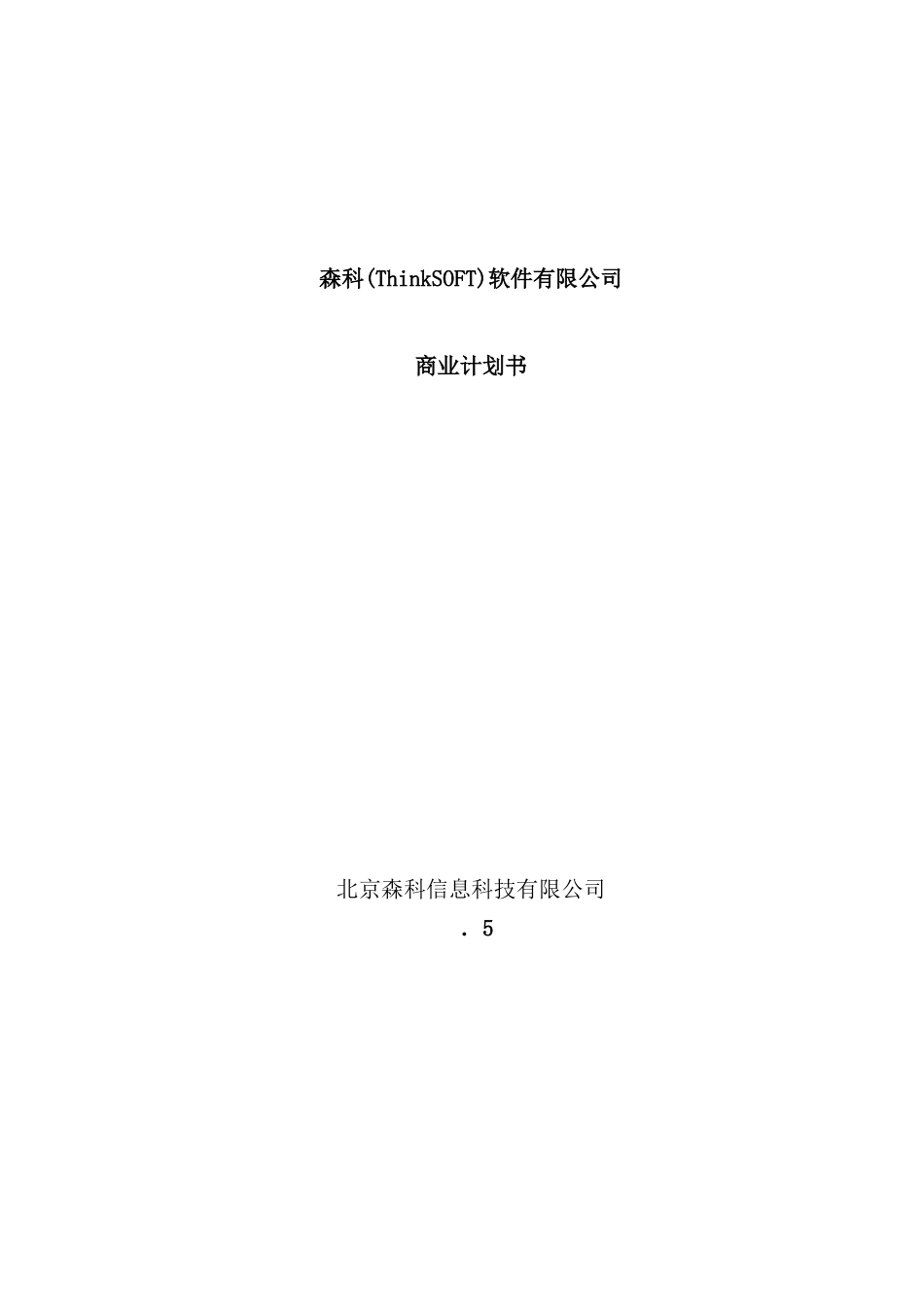 森科软件公司商业计划书_第2页