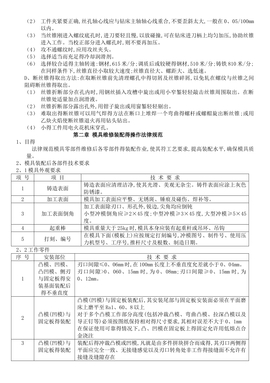 模具钳工操作规范_第3页