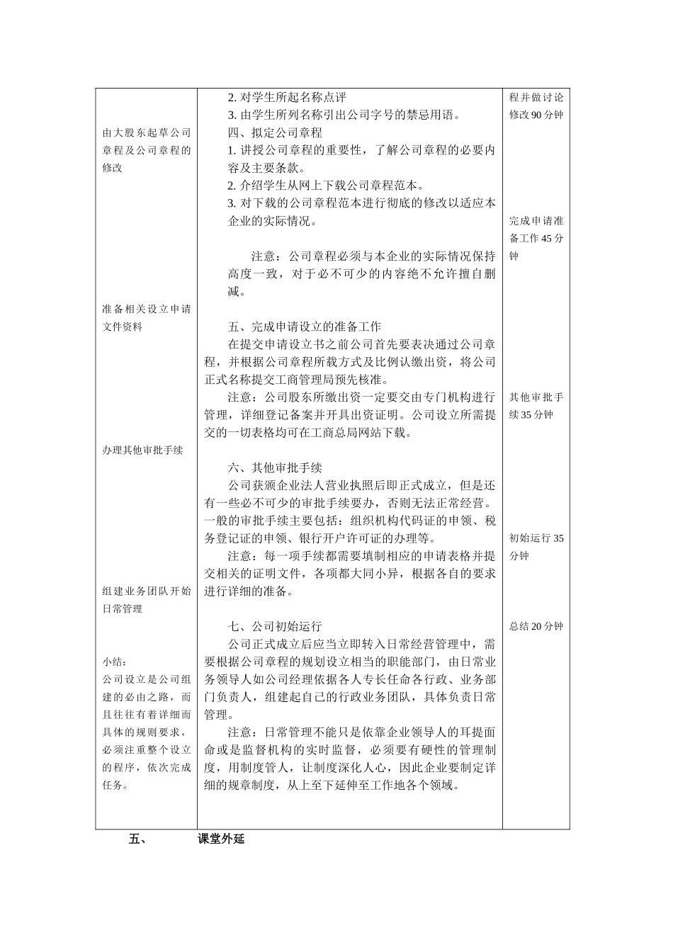 模块二设立公司电子教案_第3页