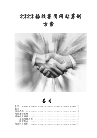 橡胶集团网站策划方案