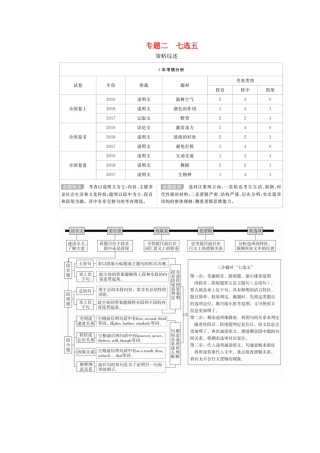 高考英语大二轮复习 冲刺经典专题 语篇部分 专题二 七选五 第1讲 七选五教学案-人教版高三全册英语教学案