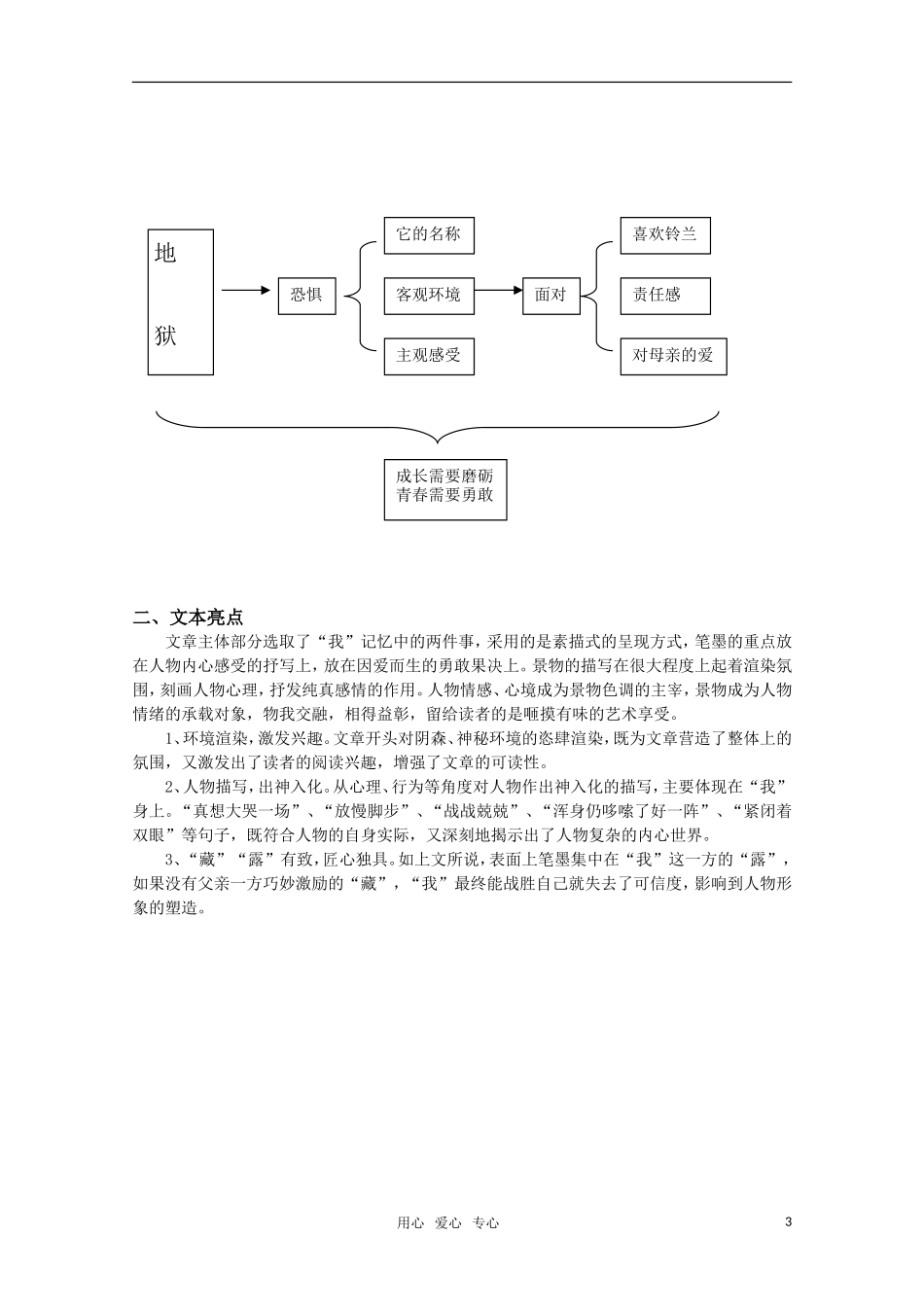 高考语文 第9课《铃兰花》课堂学案 苏教版选修《现代散文选读》_第3页