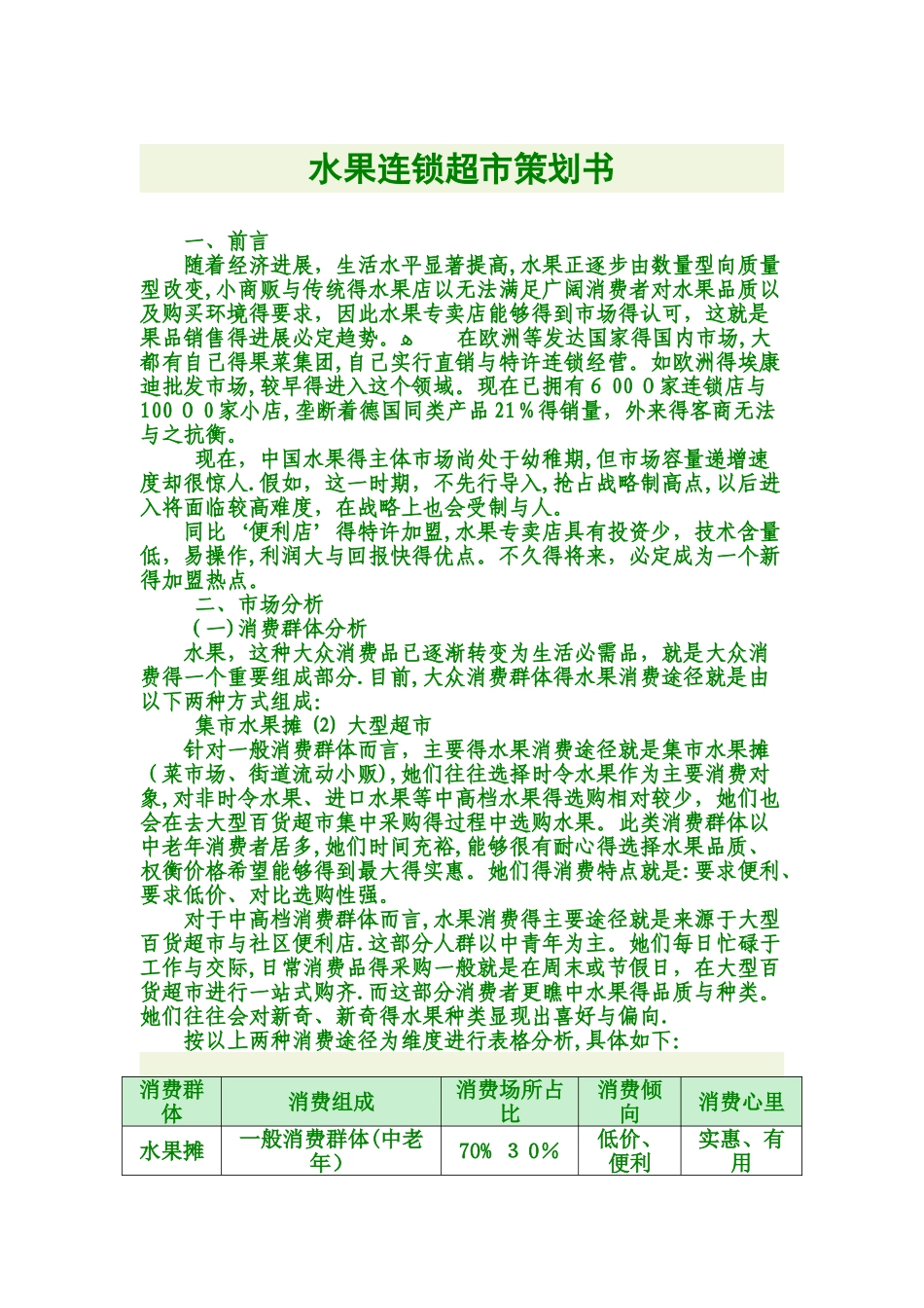 水果连锁超市策划书_第1页