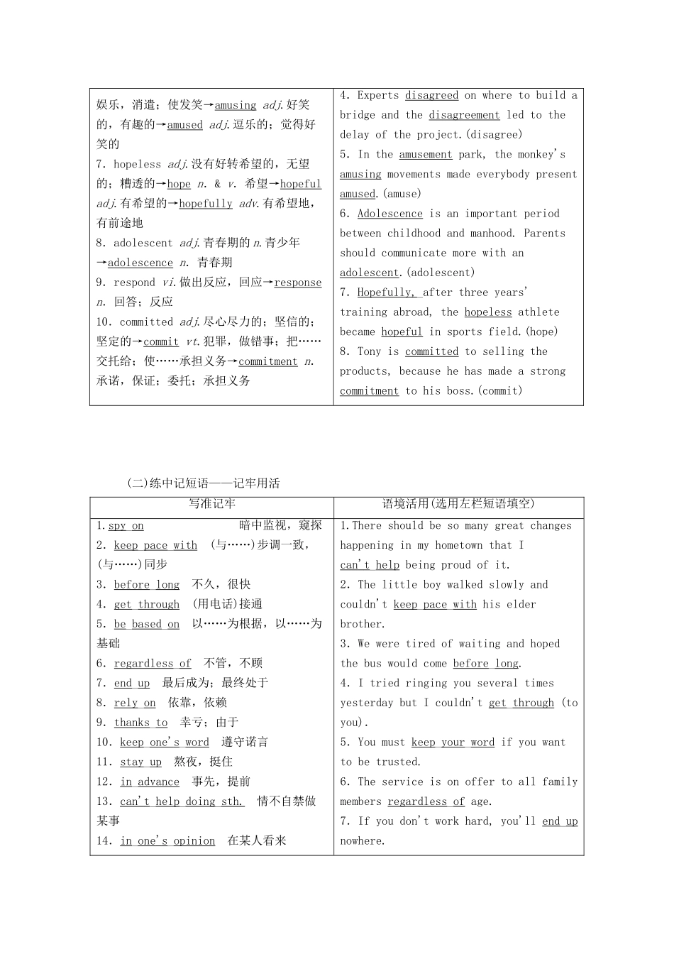 高考英语新创新一轮复习 Unit 1 Getting along with others学案（含解析）牛津译林版必修5-牛津版高三必修5英语学案_第2页