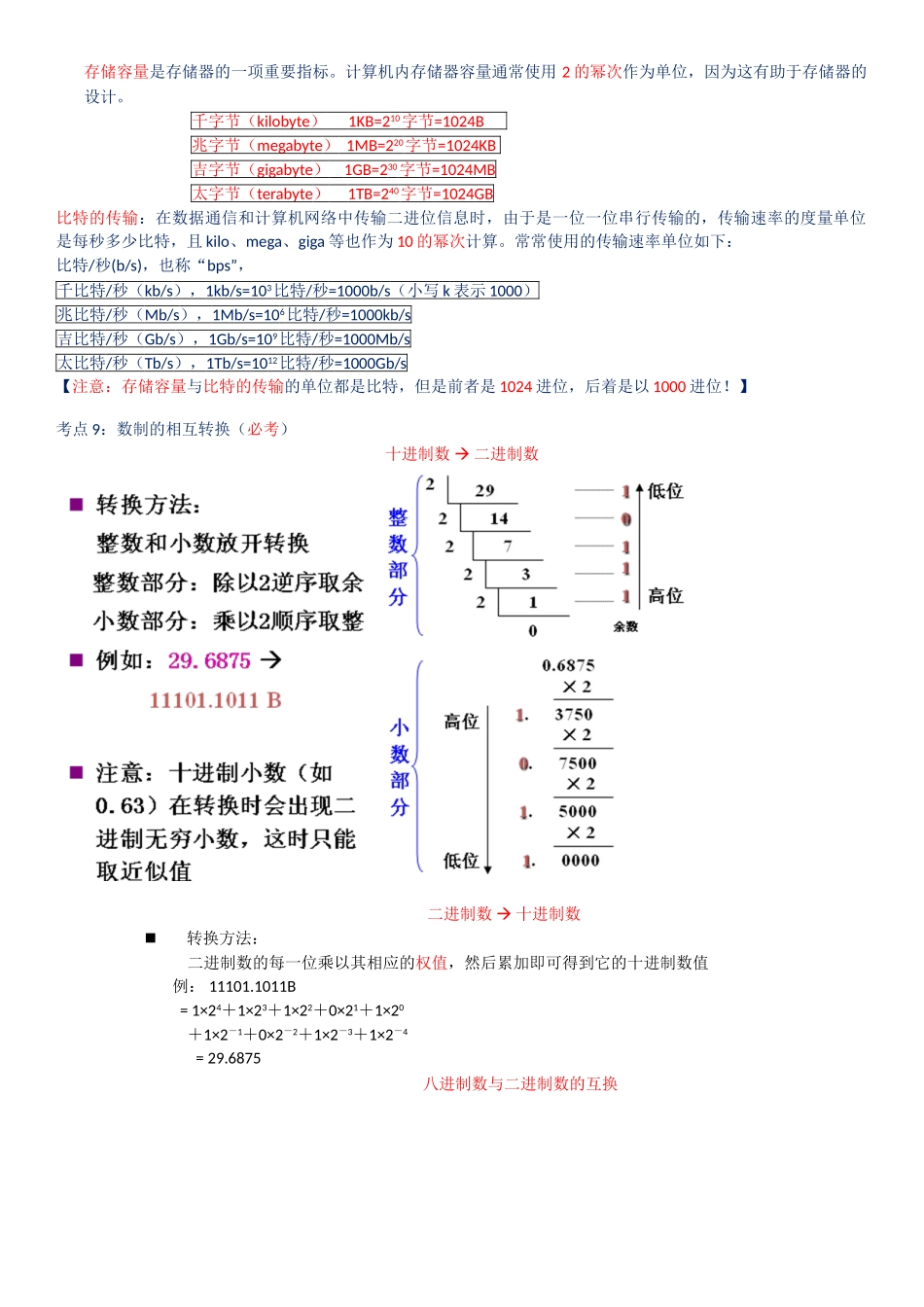 江苏省计算机一级B考试知识点整理1_第2页