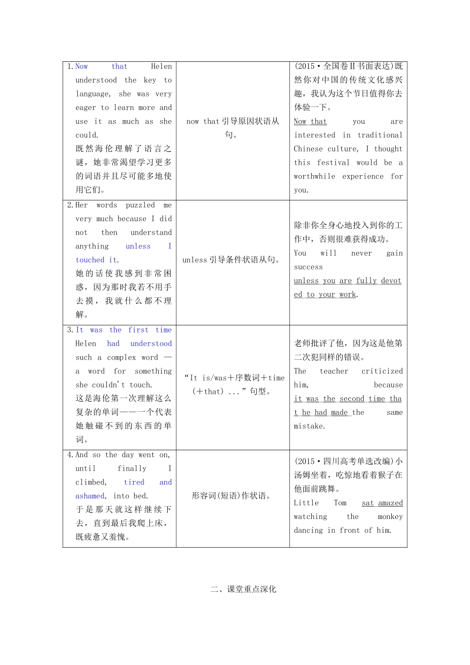 高考英语新创新一轮复习 选修6 Unit 16 Stories学案（含解析）北师大版-北师大版高三选修6英语学案_第3页