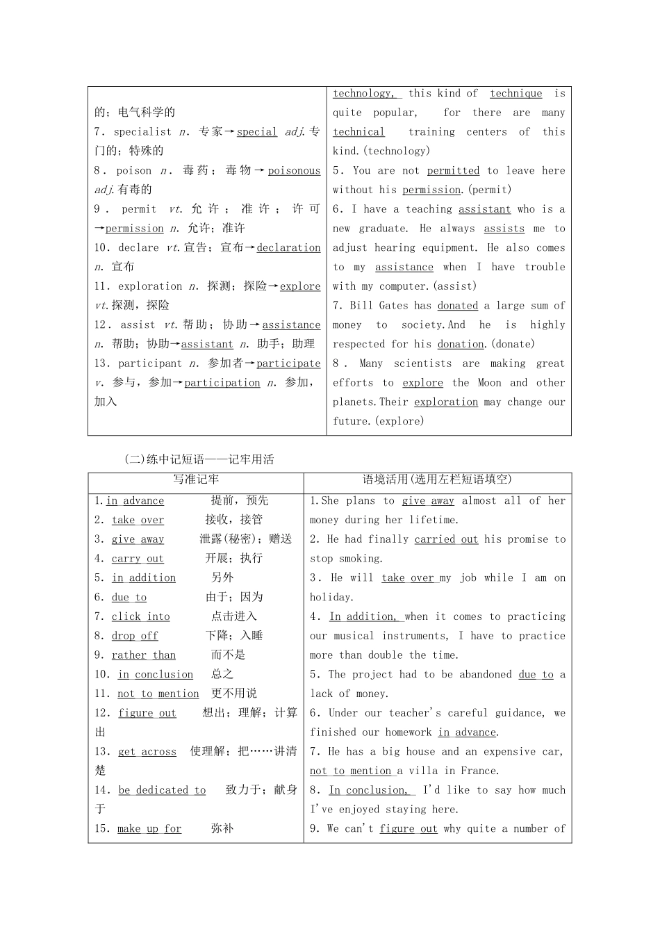 高考英语新创新一轮复习 选修7 Unit 20 New Frontiers学案（含解析）北师大版-北师大版高三选修7英语学案_第2页