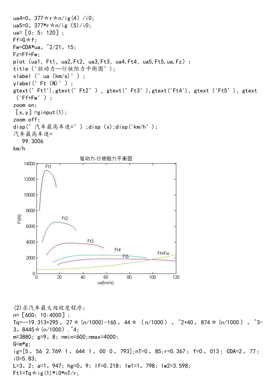 汽车理论课后习题Matlab程序_第2页