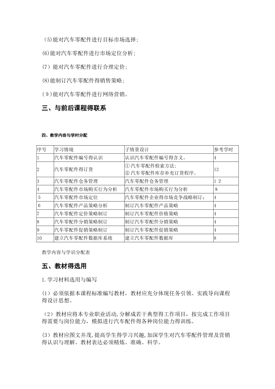 汽车配件管理--课标_第2页