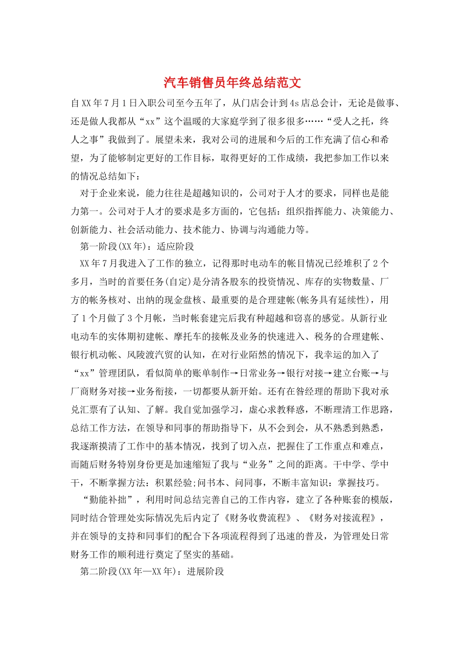 汽车销售员年终总结范文_第1页