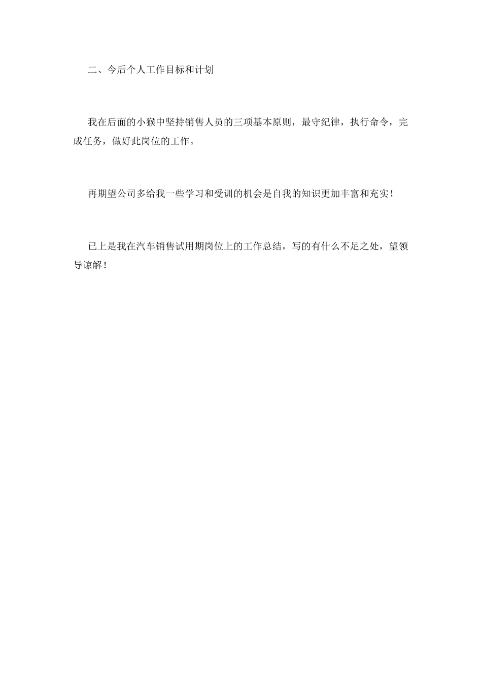 汽车销售工作总结(六)_第2页