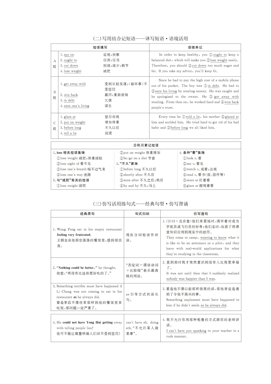 高考英语总复习 Unit 2 Healthy eating教学案 新人教版必修3-新人教版高三必修3英语教学案_第2页