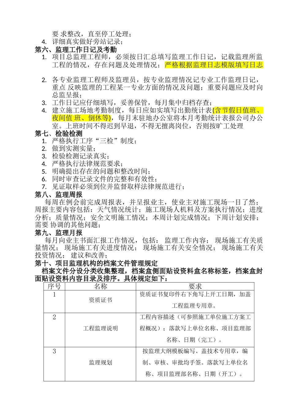 河北邮电通信建设监理有限公司现场监理行为规范要求_第3页