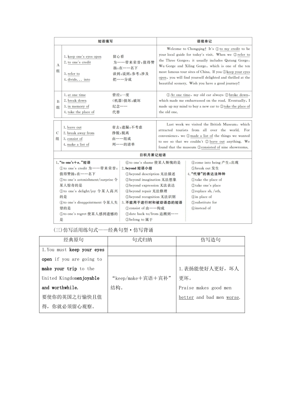 高考英语总复习 Unit 2 The United Kingdom教学案 新人教版必修5-新人教版高三必修5英语教学案_第2页