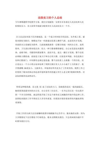 法院实习的个人总结