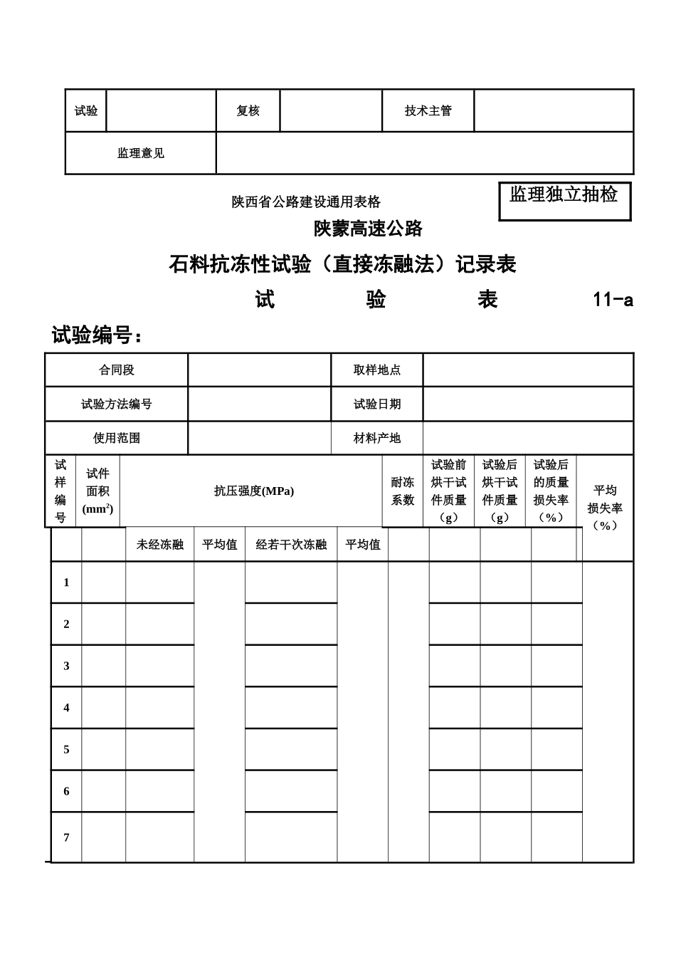 泥浆石料冻融试验表_第3页