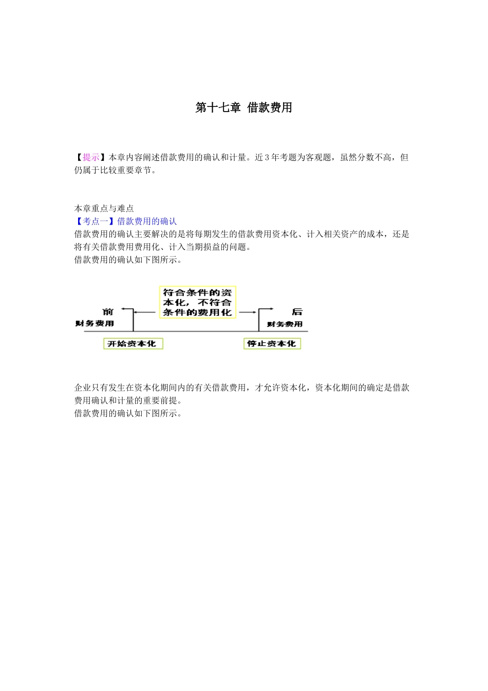 注册会计师会计-借款费用重难点复习_第1页