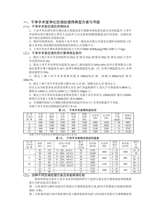 洁净手术室设计方案及节能分析