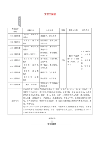 高考语文一轮复习 第2编 古诗文阅读 专题一 文言文阅读教学案-人教版高三全册语文教学案
