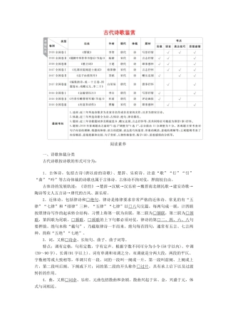 高考语文一轮复习 第二编 古诗文阅读 专题三 微案一 古代诗歌鉴赏学案（含解析）-人教版高三全册语文学案