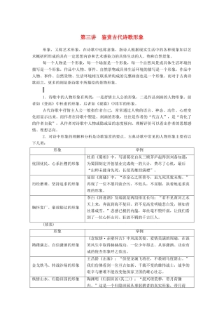 高考语文一轮复习 第二部分 专题七 第三讲 鉴赏古代诗歌形象学案 新人教版-新人教版高三全册语文学案