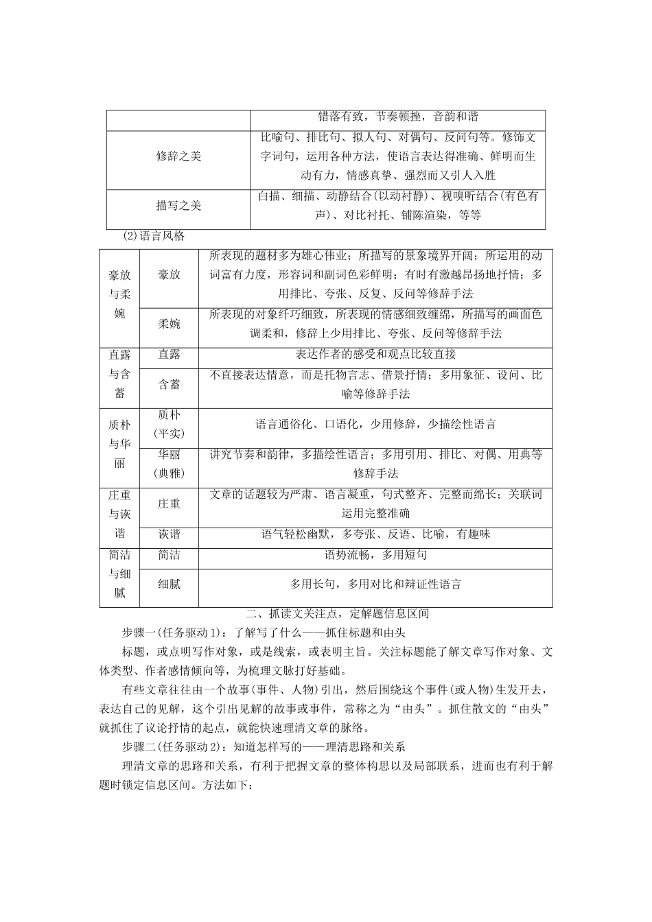 高考语文一轮复习 第一板块 现代文阅读 专题三 文学类文本阅读（二）-散文讲学案 新人教版-新人教版高三全册语文学案_第3页