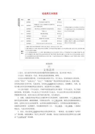 高考语文一轮复习 第一编 现代文阅读 专题一 微案一 论述类文本阅读学案（含解析）-人教版高三全册语文学案