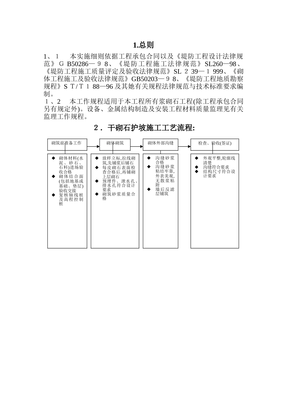 浆砌石护坡施工监理实施细则_第3页