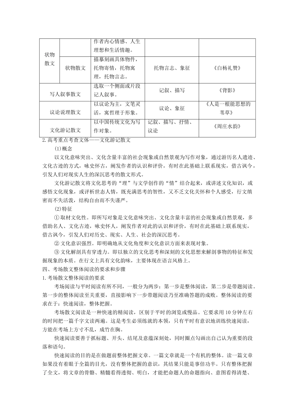 高考语文一轮复习 散文阅读 读文指导 快速有效读懂散文教学案-人教版高三全册语文教学案_第2页