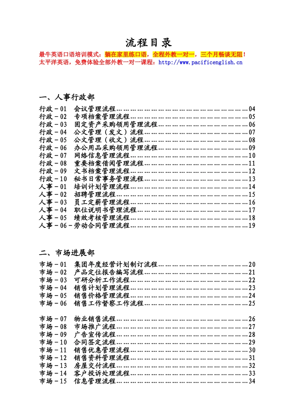 浙江某房地产集团公司全套管理流程_第1页