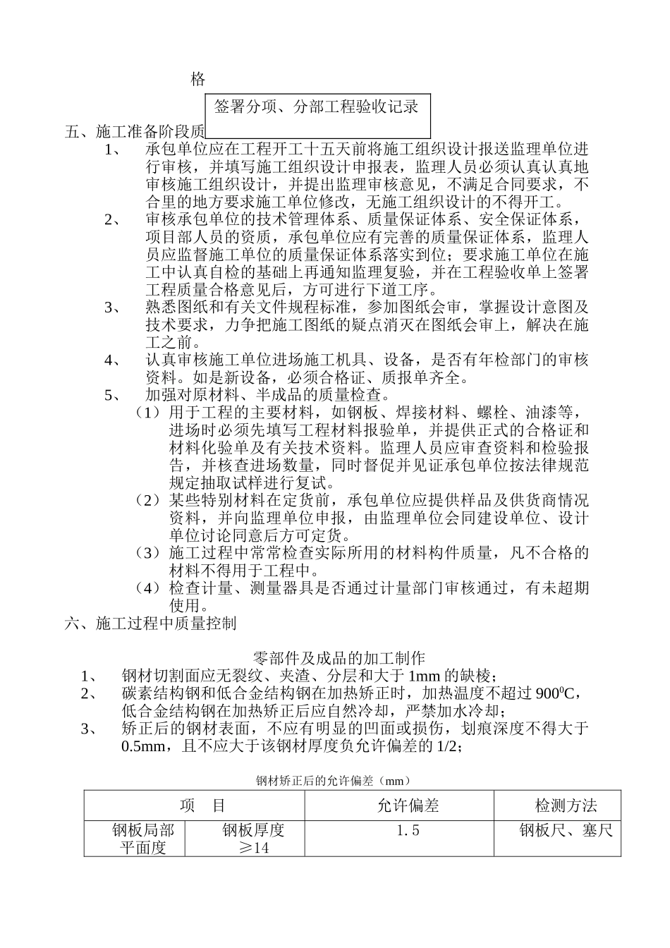 浙江腾飞汽车销售有限公司S品牌店工程监理实施细则（钢结构专业）_第3页