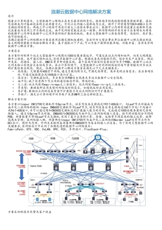 浪潮云数据中心网络解决方案v1.3