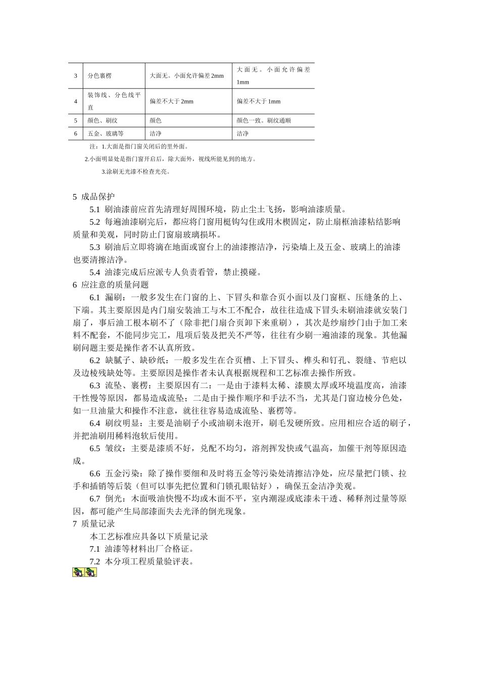 涂料裱糊刷浆木材表面施涂溶剂型混色涂料施工工艺标准_第3页
