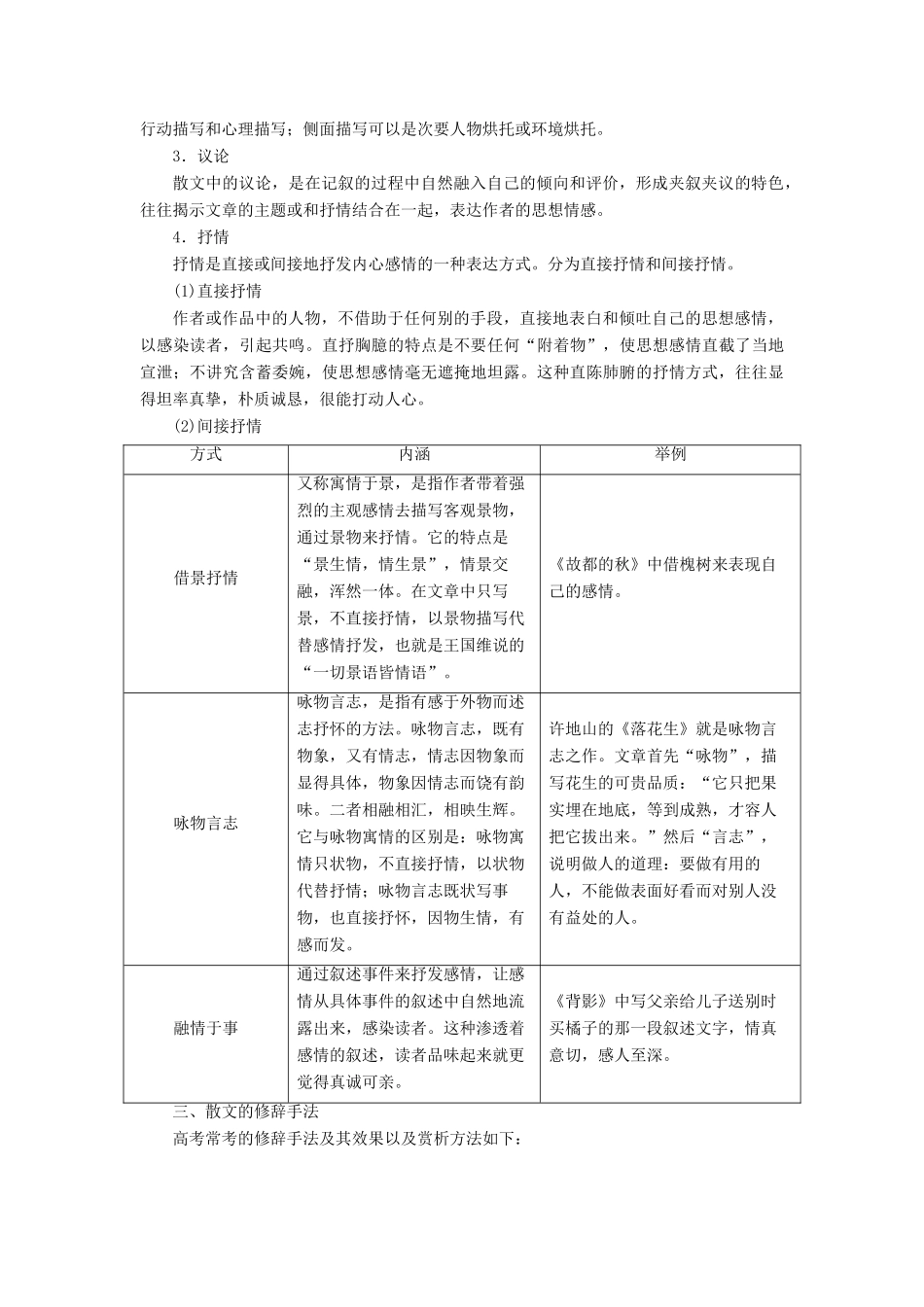 高考语文一轮复习 专题十二 文学类文本阅读（选考）第二讲 考点四 鉴赏作品形象和艺术教学案（含解析）-人教版高三全册语文教学案_第3页