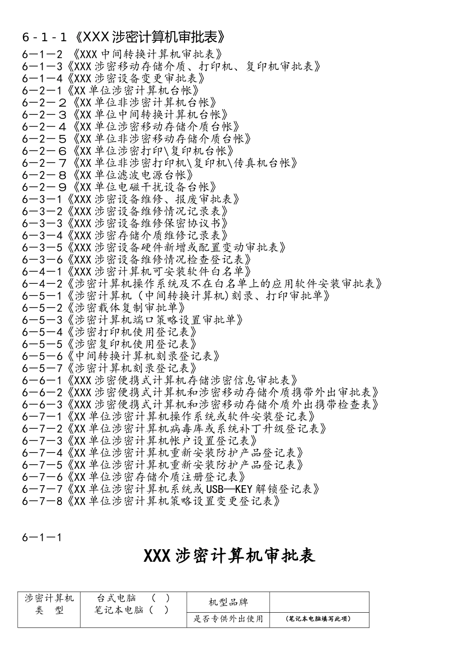涉密计算机管理整套表格--完整(2)_第1页