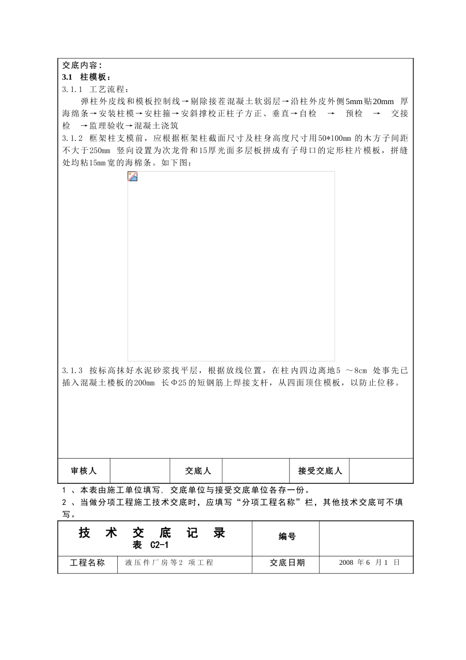 液压件厂房模板工程技术交底_第3页