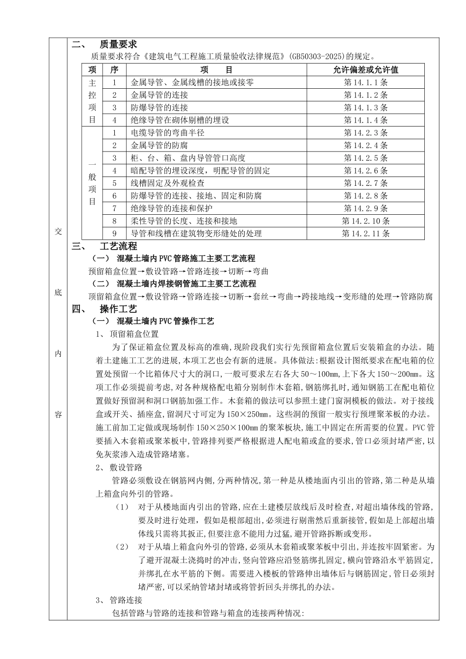 混凝土墙内管路敷设工程_第2页