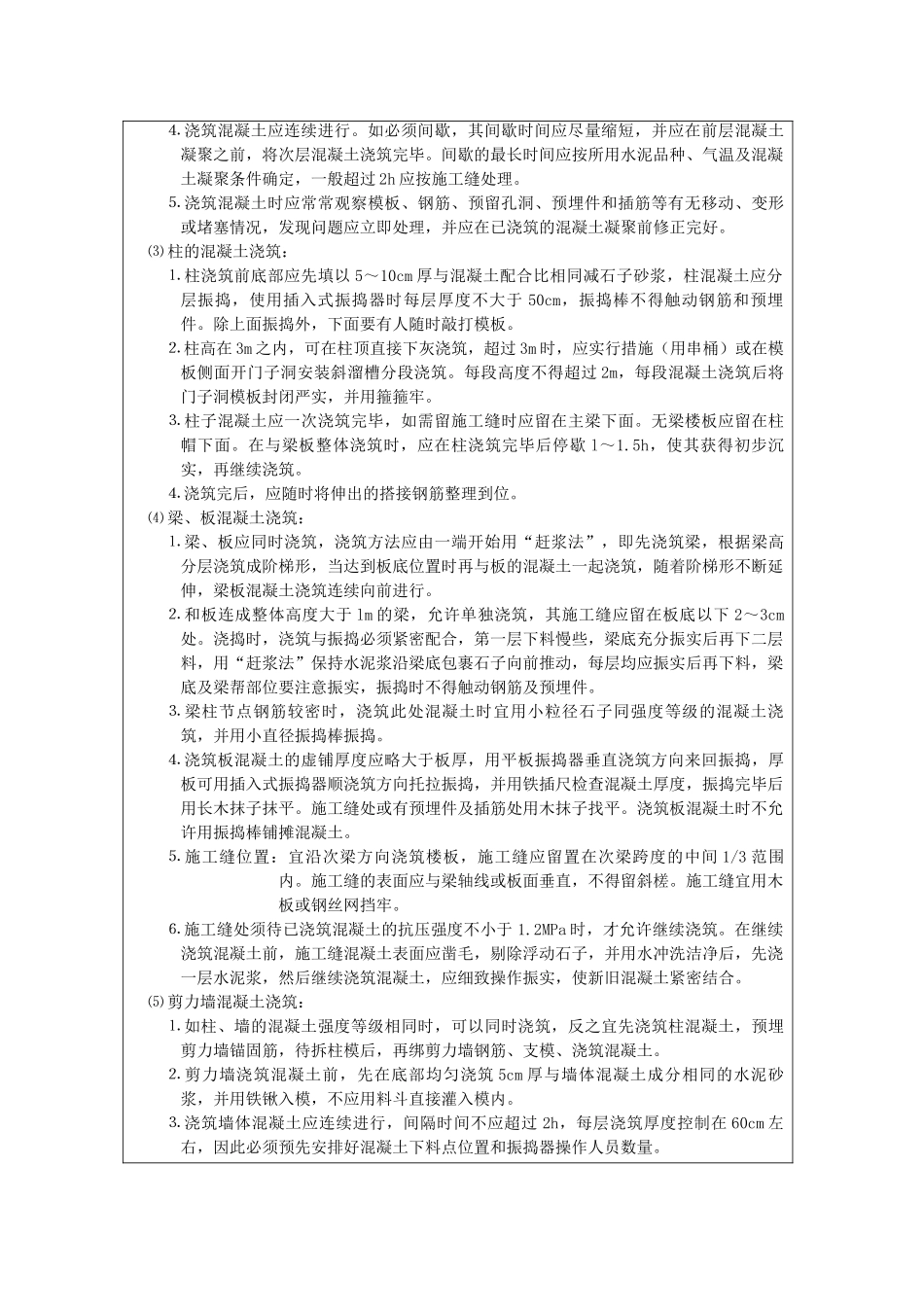 混凝土工程技术交底gg_第2页