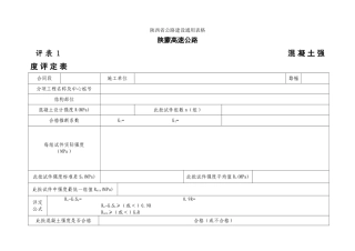 混凝土强度评定表