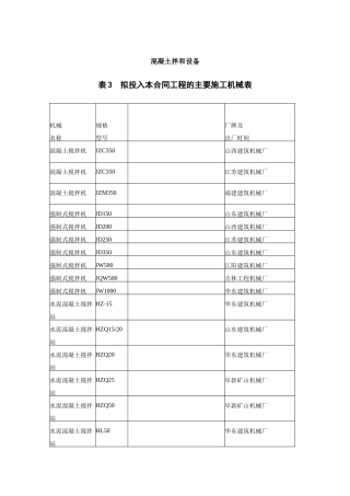 混凝土拌和设备