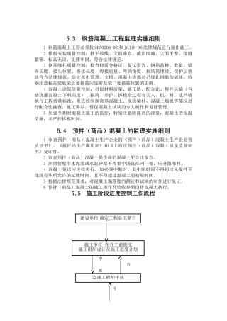 混凝土监理实施细则