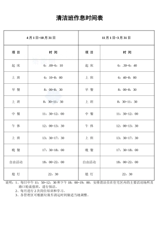 清洁班作息时间表_secret